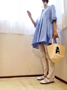 「dazzlin（ダズリン）のアイテム（シャツワンピース）」を使った、ユキさん（レディース・158cm）の春コーディネート