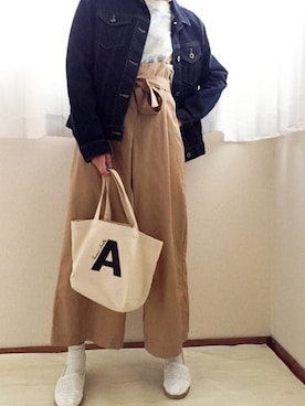 「アベイル」｜「アイテム（サロペット/オーバーオール）」を使った、ユキさん（レディース・158cm）の春コーディネート