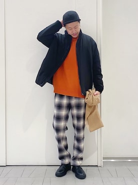 「アイテム（ブルゾン）」を使った、はぎさん（メンズ・179cm・30代）の冬コーディネート