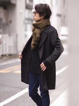 「アイテム（トレンチコート）」を使った、YUTAさん（メンズ・175cm）の秋コーディネート