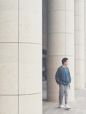 「Jack & Jones（ジャック アンド ジョーンズ）のアイテム」を使った、Yves Chungさん（メンズ・178cm）の秋コーディネート