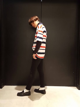 「ESSAY（エッセイ）のアイテム」を使った、TAKATONさん（メンズ・171cm）の春コーディネート