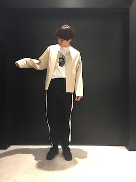 「lot holon（ロットホロン）のアイテム（その他パンツ）」を使った、TAKATONさん（メンズ・171cm）の春コーディネート