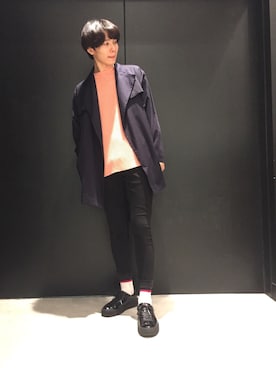 「アイテム（その他、パープル系）」を使った、TAKATONさん（メンズ・171cm）の春コーディネート