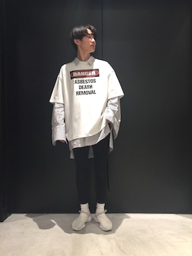 「ESSAY（エッセイ）のアイテム」を使った、TAKATONさん（メンズ・171cm）の春コーディネート