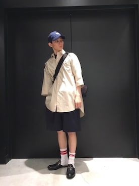 「Lui's（ルイス）のアイテム（キャップ）」を使った、TAKATONさん（メンズ・171cm）の夏コーディネート