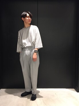 「KOMONO.（コモノ）のアイテム」を使った、TAKATONさん（メンズ・171cm）の夏コーディネート