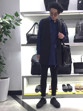 「CPH（シーピーエイチ）のアイテム（ハンチング/ベレー帽）」を使った、TAKATONさん（メンズ・171cm）の夏コーディネート