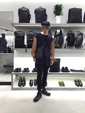 「ITTI（イッチ）のアイテム」を使った、TAKATONさん（メンズ・171cm）の夏コーディネート