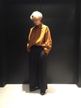 「lot holon（ロットホロン）のアイテム（パンツ）」を使った、TAKATONさん（メンズ・171cm）の秋コーディネート