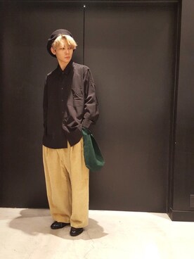 「CPH（シーピーエイチ）のアイテム（ハンチング/ベレー帽）」を使った、TAKATONさん（メンズ・171cm）の秋コーディネート