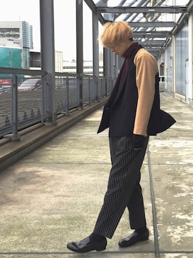 「ETHOSENS（エトセンス）のアイテム（ジャケット/アウター）」を使った、TAKATONさん（メンズ・171cm）の秋コーディネート