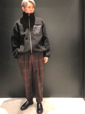 「Lui's（ルイス）のアイテム（スリッポン）」を使った、TAKATONさん（メンズ・171cm）の秋コーディネート