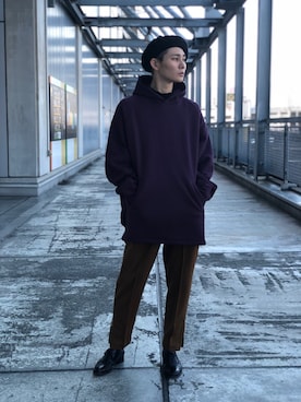 「CULLNI（クルニ）のアイテム」を使った、TAKATONさん（メンズ・171cm）の秋コーディネート