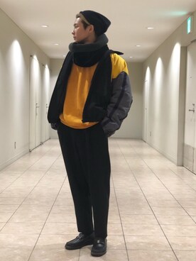 「Acne Studios（アクネストゥディオズ）のアイテム」を使った、TAKATONさん（メンズ・171cm）の冬コーディネート