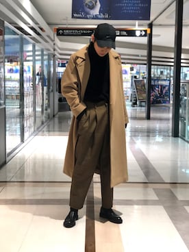 「Lui's（ルイス）のアイテム（スリッポン）」を使った、TAKATONさん（メンズ・171cm）の冬コーディネート