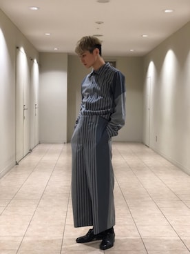 「ETHOSENS（エトセンス）のアイテム（パンツ）」を使った、TAKATONさん（メンズ・171cm）の冬コーディネート