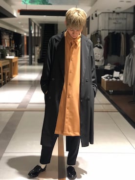 「ブラック×ベージュ」｜TAKATONさん（メンズ・171cm）の春コーディネート