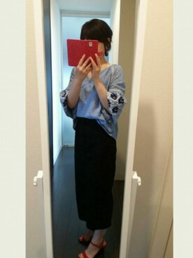 「ILIMA（イリマ）のアイテム（サンダル）」を使った、MOMOさん（レディース・160cm）の夏コーディネート
