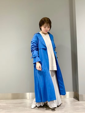 「アパートバイローリーズ」｜「アイテム（トレンチコート）」を使った、ナオさん（レディース・152cm）の春コーディネート