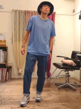 Tシャツ カットソーを使った 古着のラルフローレン のメンズ人気ファッションコーディネート Wear