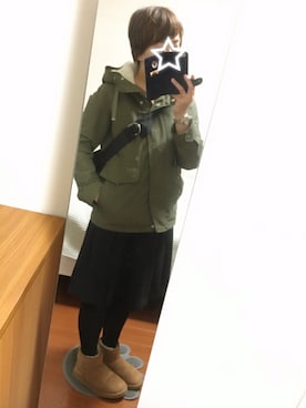 「FREE'S MART（フリーズマート）のアイテム（マウンテンパーカー）」を使った、つなこさん（レディース・157cm）の冬コーディネート