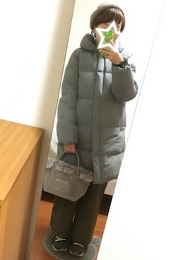 「帰省コーデ」｜「アイテム（ジャケット/アウター）」を使った、つなこさん（レディース・157cm）の冬コーディネート