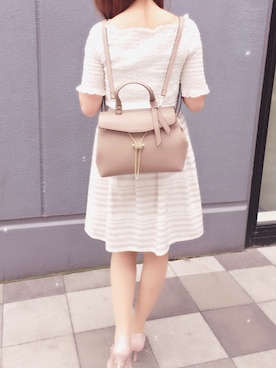 「& chouette（アンドシュエット）のアイテム（バックパック/リュック）」を使った、kaoriさん（レディース・157cm）の春コーディネート