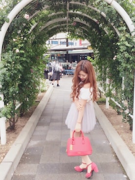 「& chouette（アンドシュエット）のアイテム（ボストンバッグ）」を使った、kaoriさん（レディース・157cm）の春コーディネート