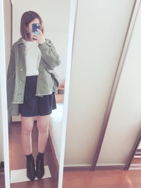 「アイテム（ブーティ）」を使った、sakikoさん（レディース・159cm・30代）の秋コーディネート