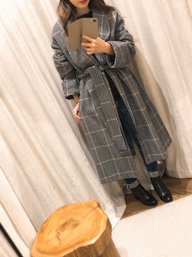 「ETRE TOKYO（エトレトウキョウ）のアイテム（その他アウター）」を使った、kotohaさん（レディース・156cm）の秋コーディネート