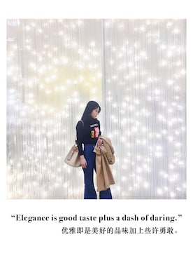 「roots（ルーツ）のアイテム（バッグ）」を使った、琅子さん（レディース・161cm）の冬コーディネート