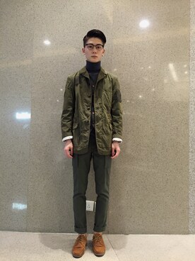 「initial（イニシャル）のアイテム（トップス）」を使った、小飞さん（メンズ・176cm）の冬コーディネート