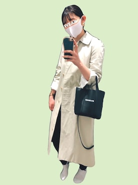 「UNIQLO（ユニクロ）のWOMEN ウルトラストレッチジーンズ（デニムパンツ）」を使った、mimiさん（レディース・155cm）の冬コーディネート