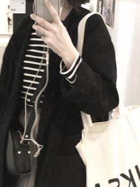 「Whim Gazette（ウィムガゼット）のアイテム（その他アウター）」を使った、彩さん（レディース・162cm）の春コーディネート
