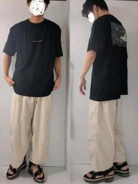 「UNITED TOKYO（ユナイテッドトウキョウ）のエアマルチソールサンダル（サンダル）」を使った、YO-SUKEさん（メンズ・178cm）の夏コーディネート