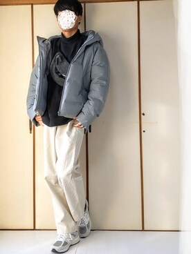 「JUNRED（ジュンレッド）のアイテム（ショルダーバッグ）」を使った、YO-SUKEさん（メンズ・178cm）の冬コーディネート