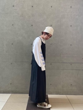 「CONVERSE（コンバース）の＜CONVERSE（コンバース）＞ALL STAR US CAMO HI/スニーカー ◆（スニーカー）」を使った、serena   maemuraさん（レディース・150cm）の冬コーディネート