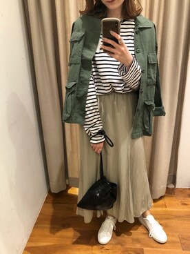 「ROTHCO（ロスコ）のアイテム（カバーオール）」を使った、サ トさん（レディース・166cm）の春コーディネート