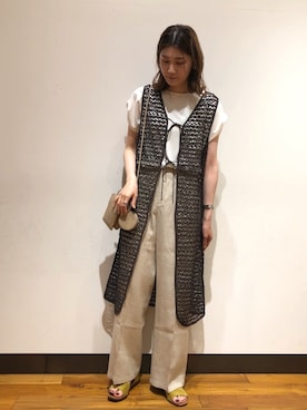 「URBAN RESEARCH（アーバンリサーチ）のとろみデザインスリーブカットソー（Tシャツ/カットソー）」を使った、サ トさん（レディース・166cm）の春コーディネート