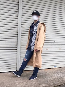 「ボーイッシュ」｜「アイテム（その他アウター）」を使った、つっちさん（レディース・161cm）の春コーディネート