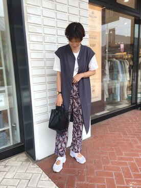 「KBF BOX（ケービーエフ ボックス）のアイテム」を使った、MOMOさん（レディース・170cm）の夏コーディネート
