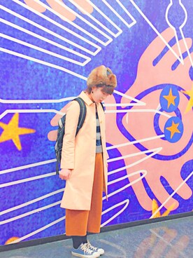 「おばけ参上☆（オバケサンジョウ）のアイテム」を使った、HIKYARYさん（レディース・160cm）の冬コーディネート