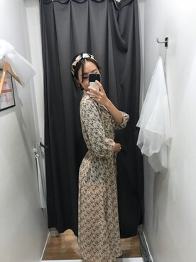 「MichaelKors」｜「アイテム（ワンピース/ドレス）」を使った、ヨニさん（レディース・158cm）の夏コーディネート
