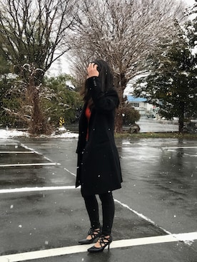 「Right-on（ライトオン）のアイテム（ピーコート）」を使った、hàmさん（レディース・160cm）の春コーディネート