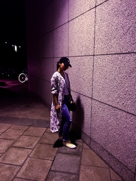 「ny（エヌワイ）のアイテム（キャップ）」を使った、hàmさん（レディース・161cm）の夏コーディネート