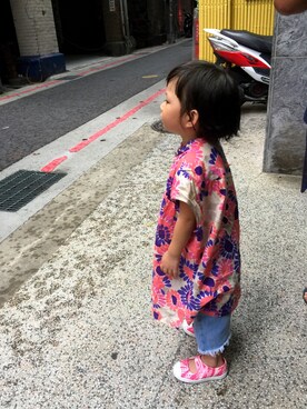 「French Connection  （-）のアイテム」を使った、Liaolele-Ariel さん（キッズ・100cm）の夏コーディネート