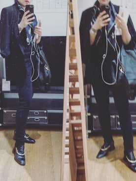 「STELLA McCARTNEY（ステラマッカートニー）のアイテム（ローファー）」を使った、Lさん（レディース・156cm）の秋コーディネート