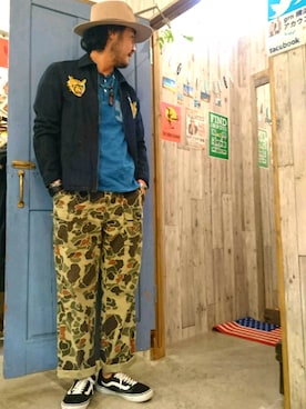 「grn（ジーアールエヌ）のアイテム（ジャケット/アウター）」を使った、きたろうさん【grn】さん（メンズ・182cm）の春コーディネート