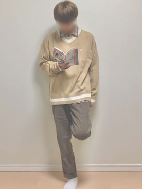 「BACK NUMBER（バックナンバー）のアイテム（スラックス）」を使った、俺です(服装迷子👏)さん（メンズ・167cm）の秋コーディネート
